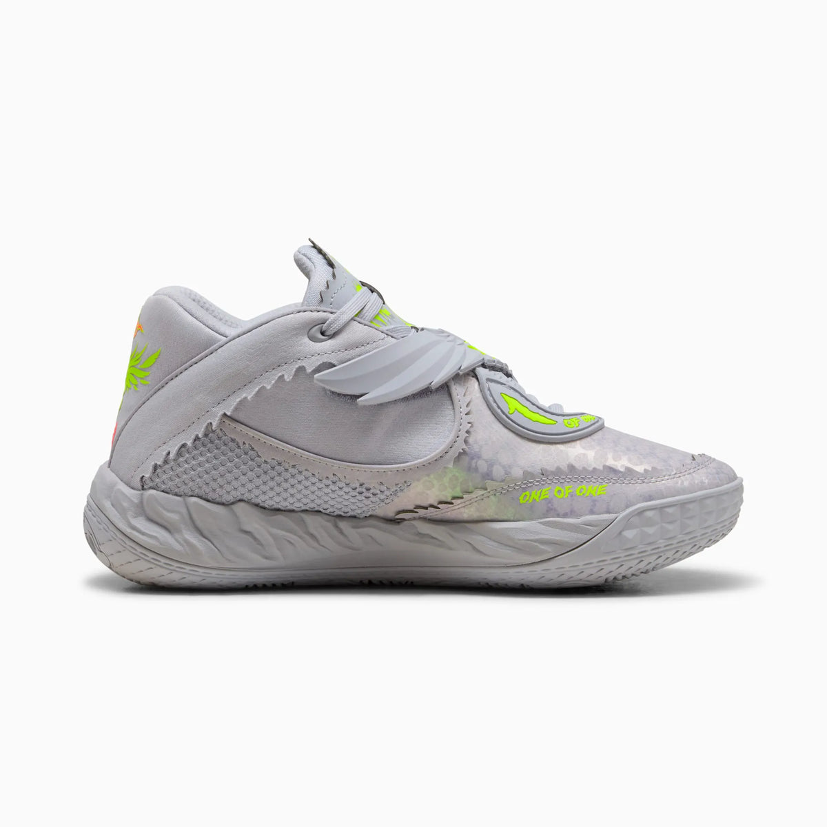 Vibrant Silver-Yellow Alert-Glowing Red