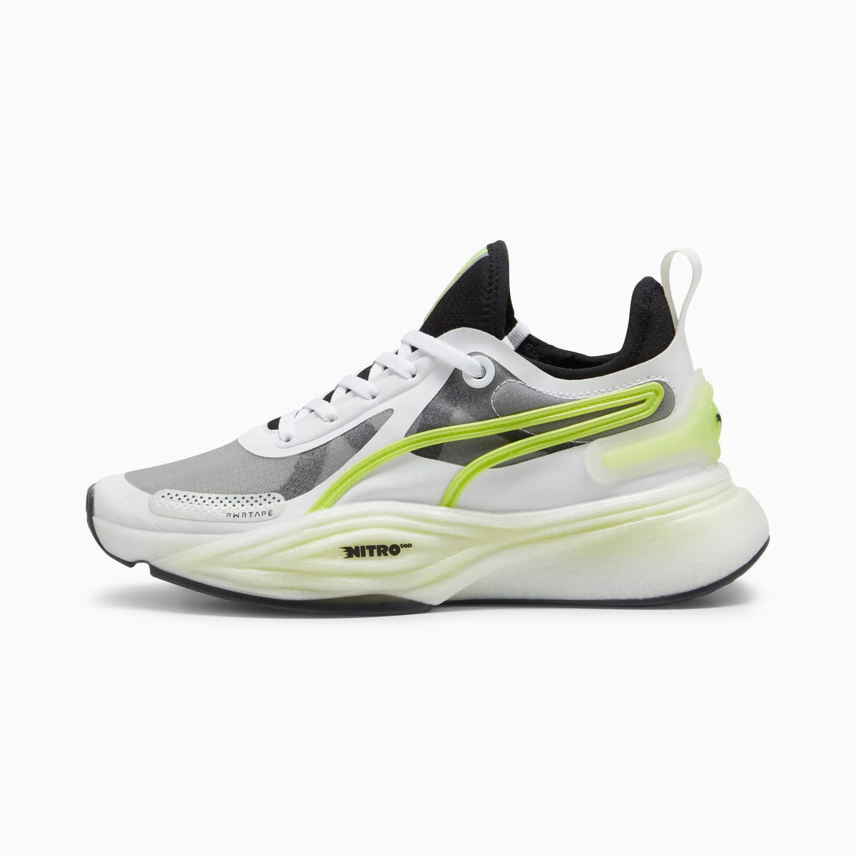 PUMA White-PUMA Black-Lime Pow