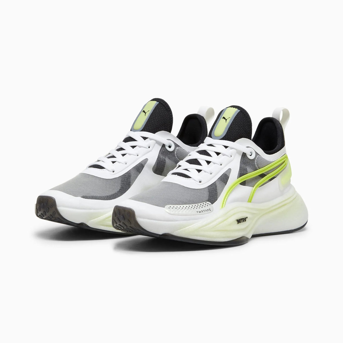 PUMA White-PUMA Black-Lime Pow