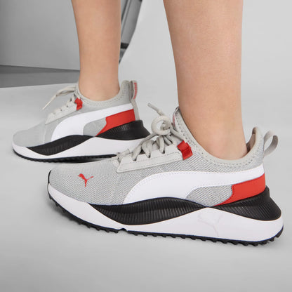 Cool Light Gray-PUMA White-Red Fire