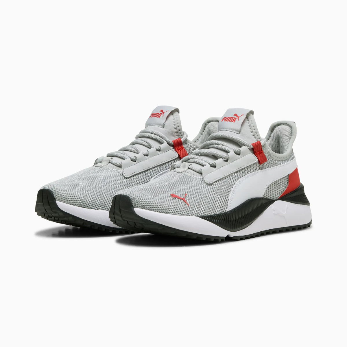 Cool Light Gray-PUMA White-Red Fire
