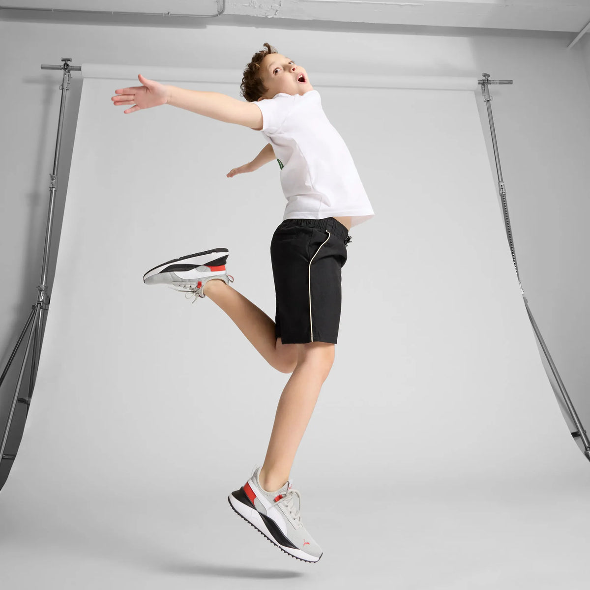 Cool Light Gray-PUMA White-Red Fire