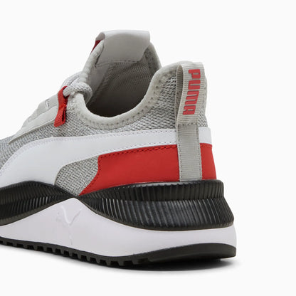 Cool Light Gray-PUMA White-Red Fire