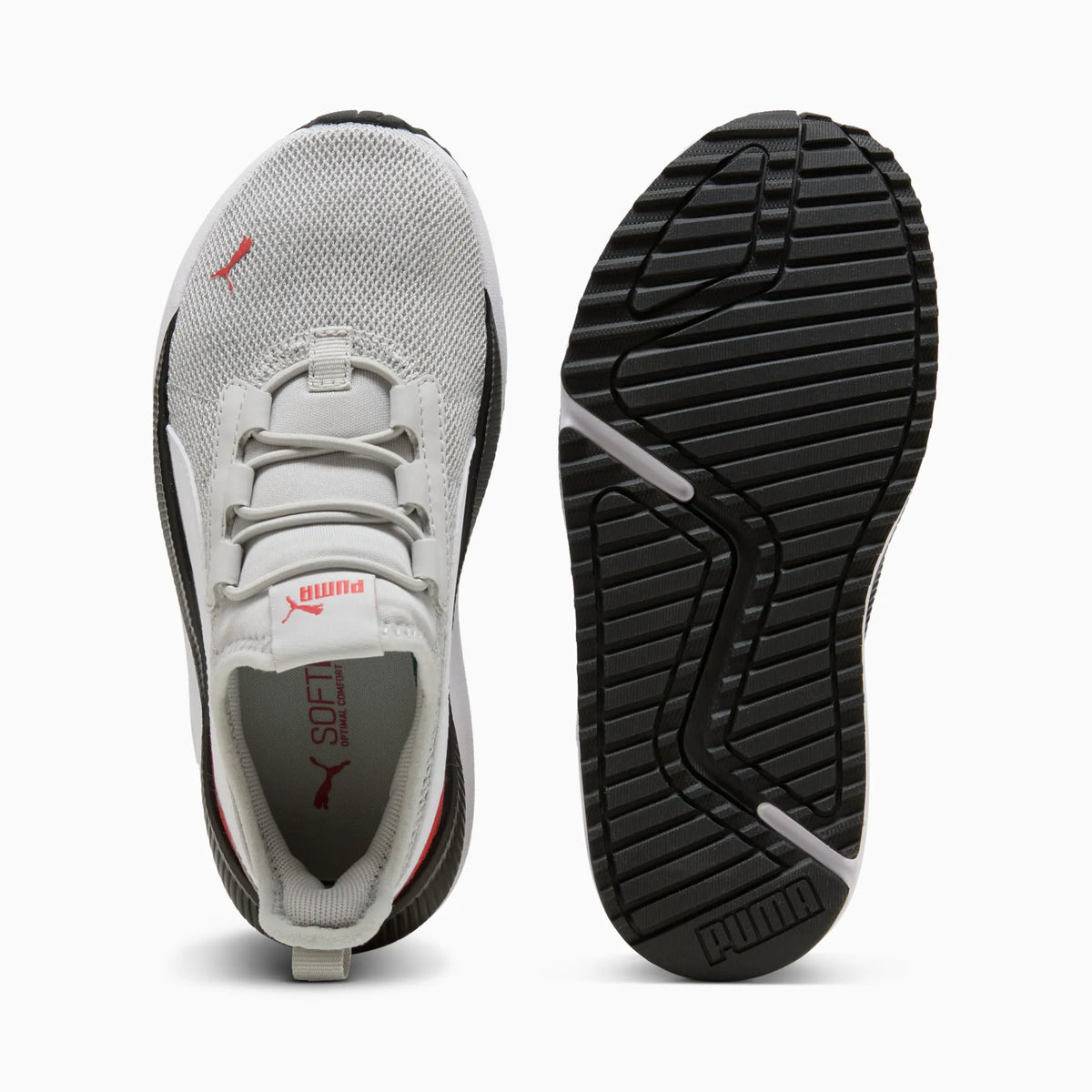Cool Light Gray-PUMA White-Red Fire