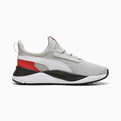 Cool Light Gray-PUMA White-Red Fire