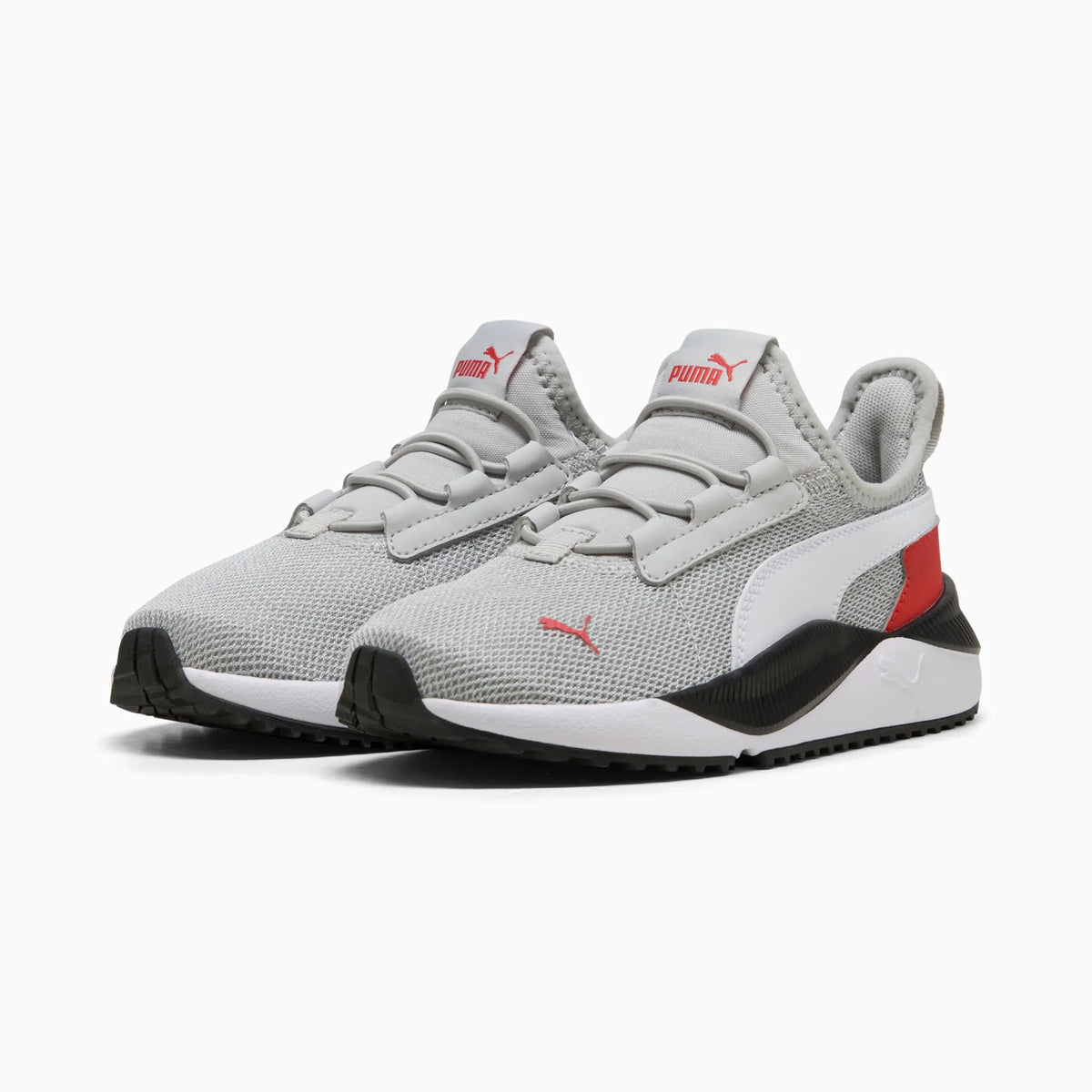 Cool Light Gray-PUMA White-Red Fire