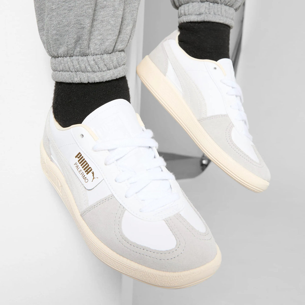 PUMA White-Cool Light Gray-Sugared Almond