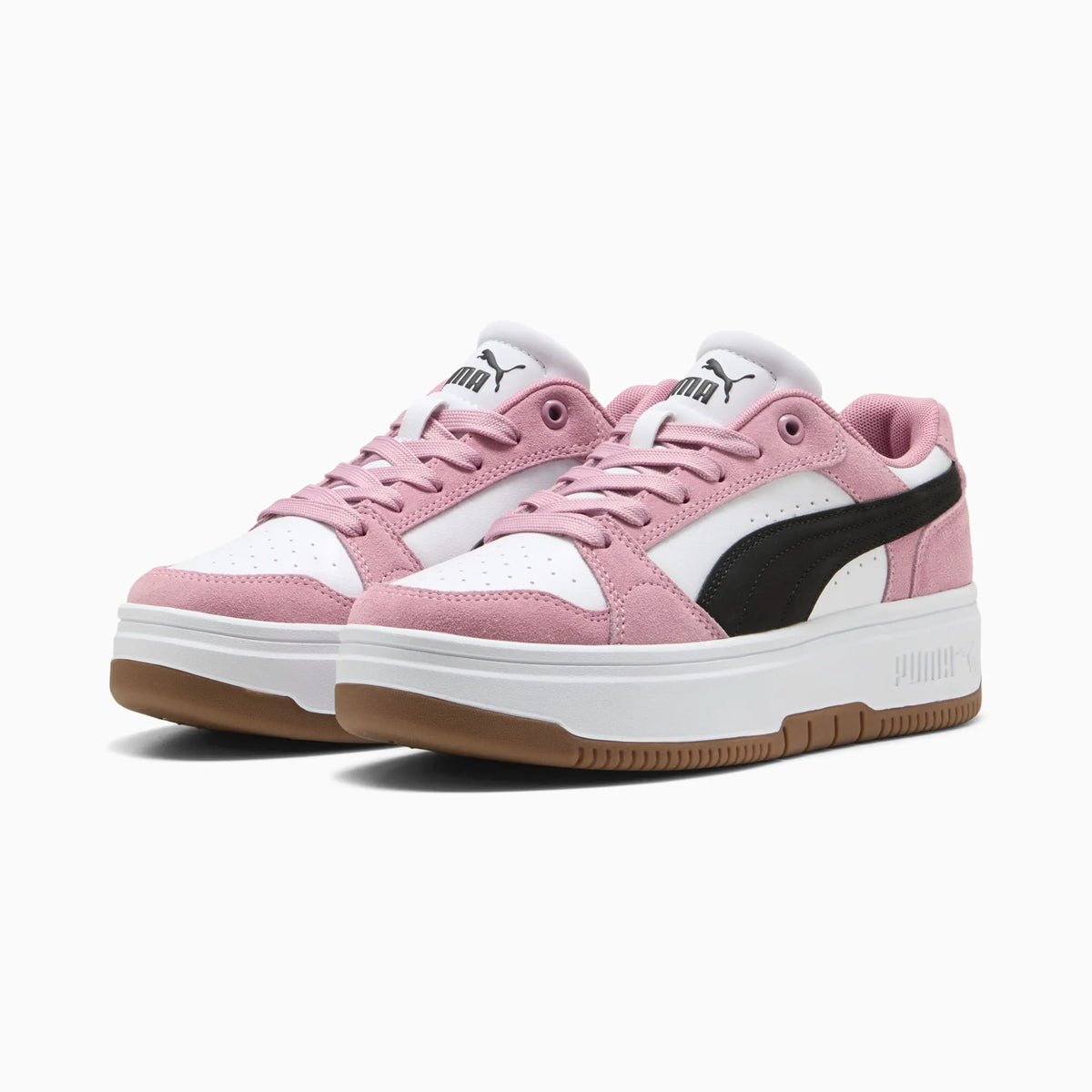 PUMA White-PUMA Black-Poised Pink