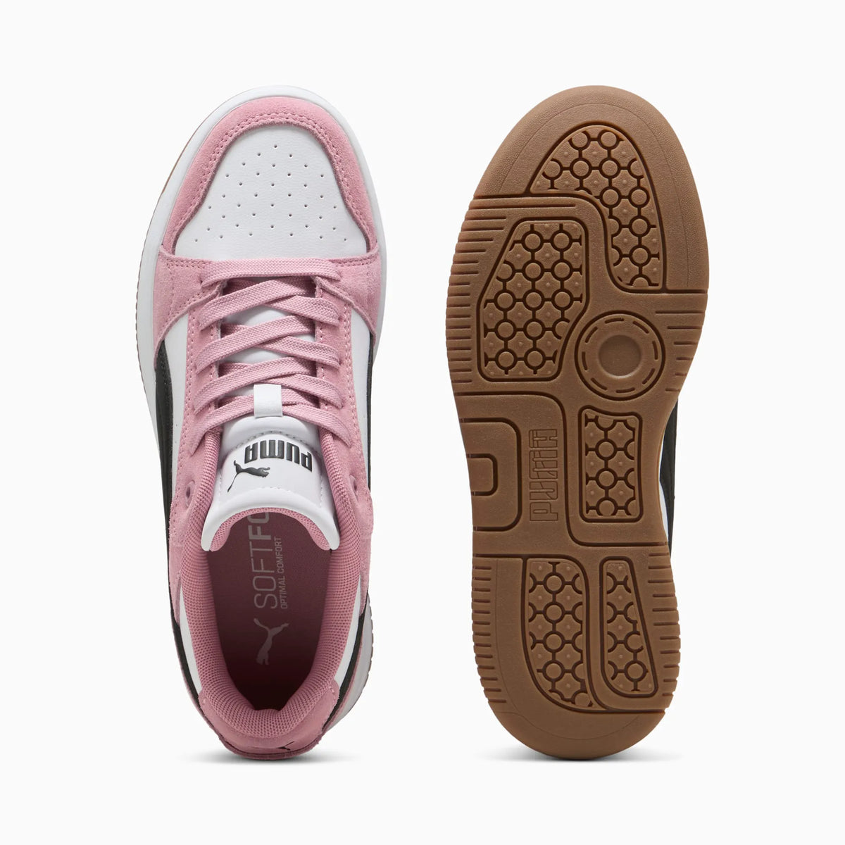 PUMA White-PUMA Black-Poised Pink