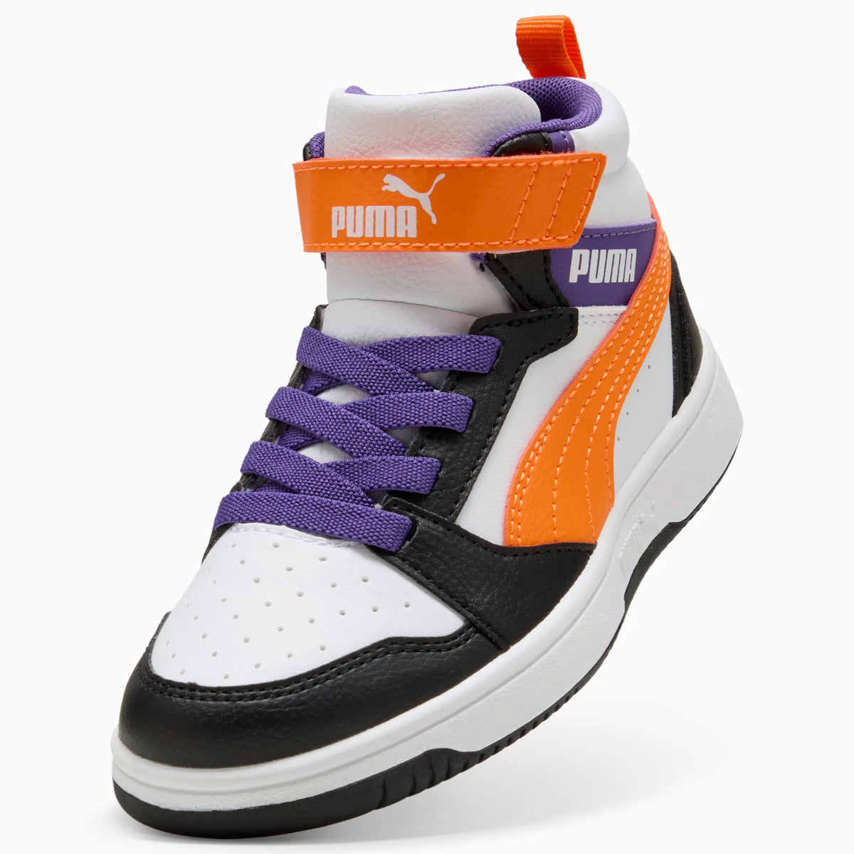 PUMA White-Orange Glo-PUMA Black