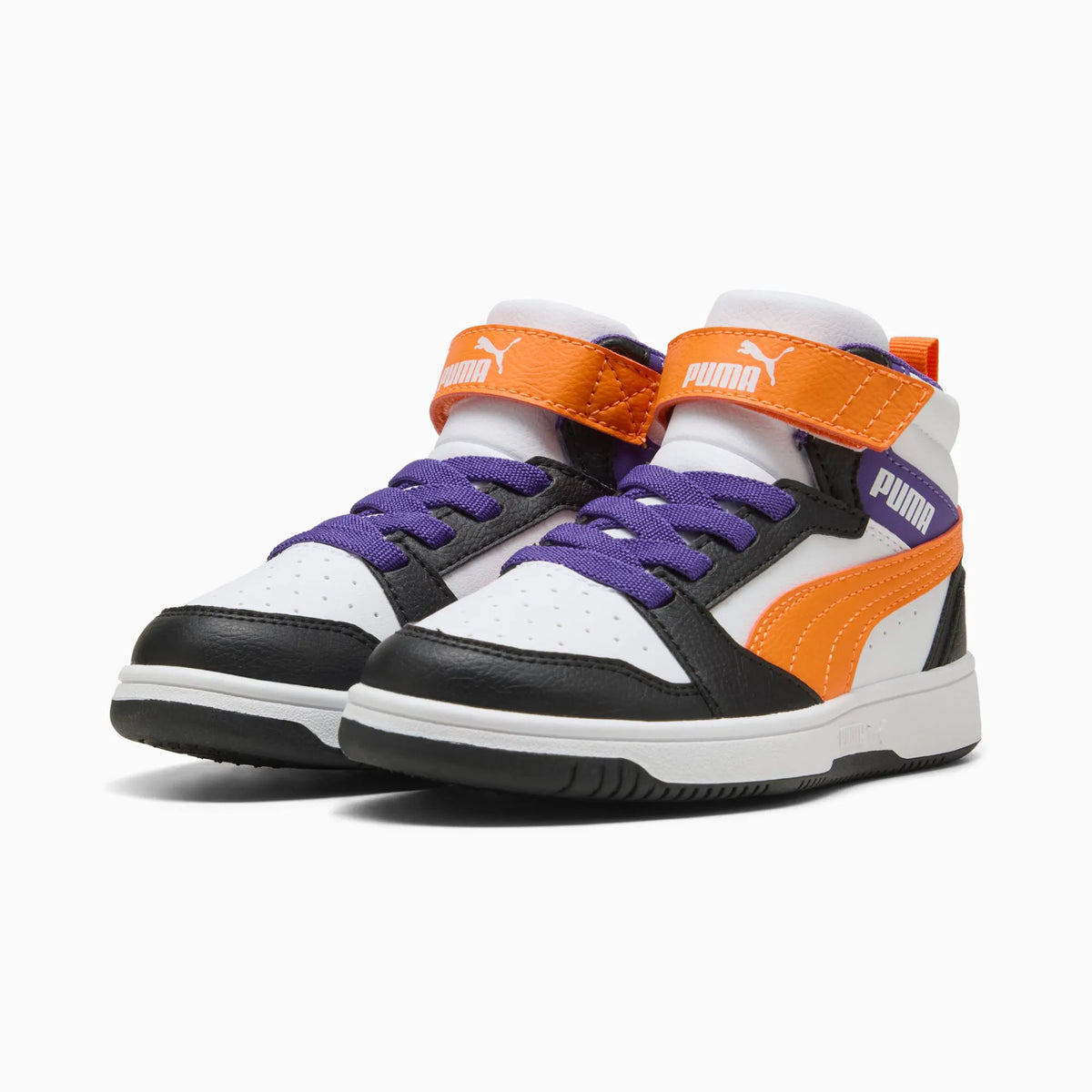 PUMA White-Orange Glo-PUMA Black