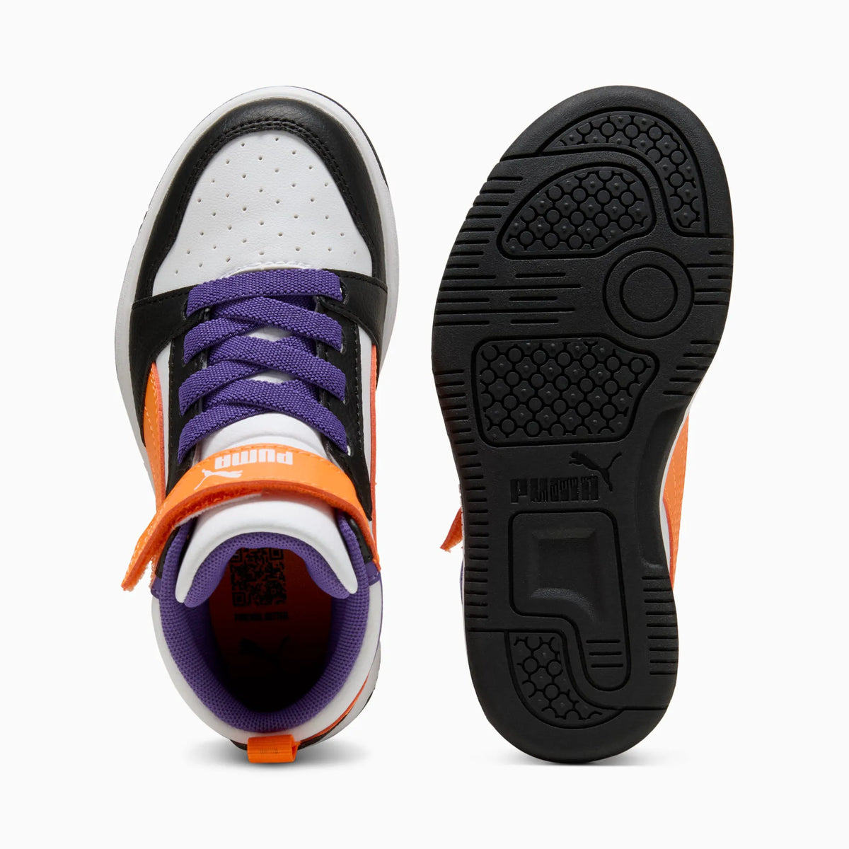 PUMA White-Orange Glo-PUMA Black