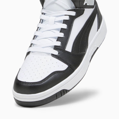PUMA White-PUMA Black-Shadow Gray-PUMA White