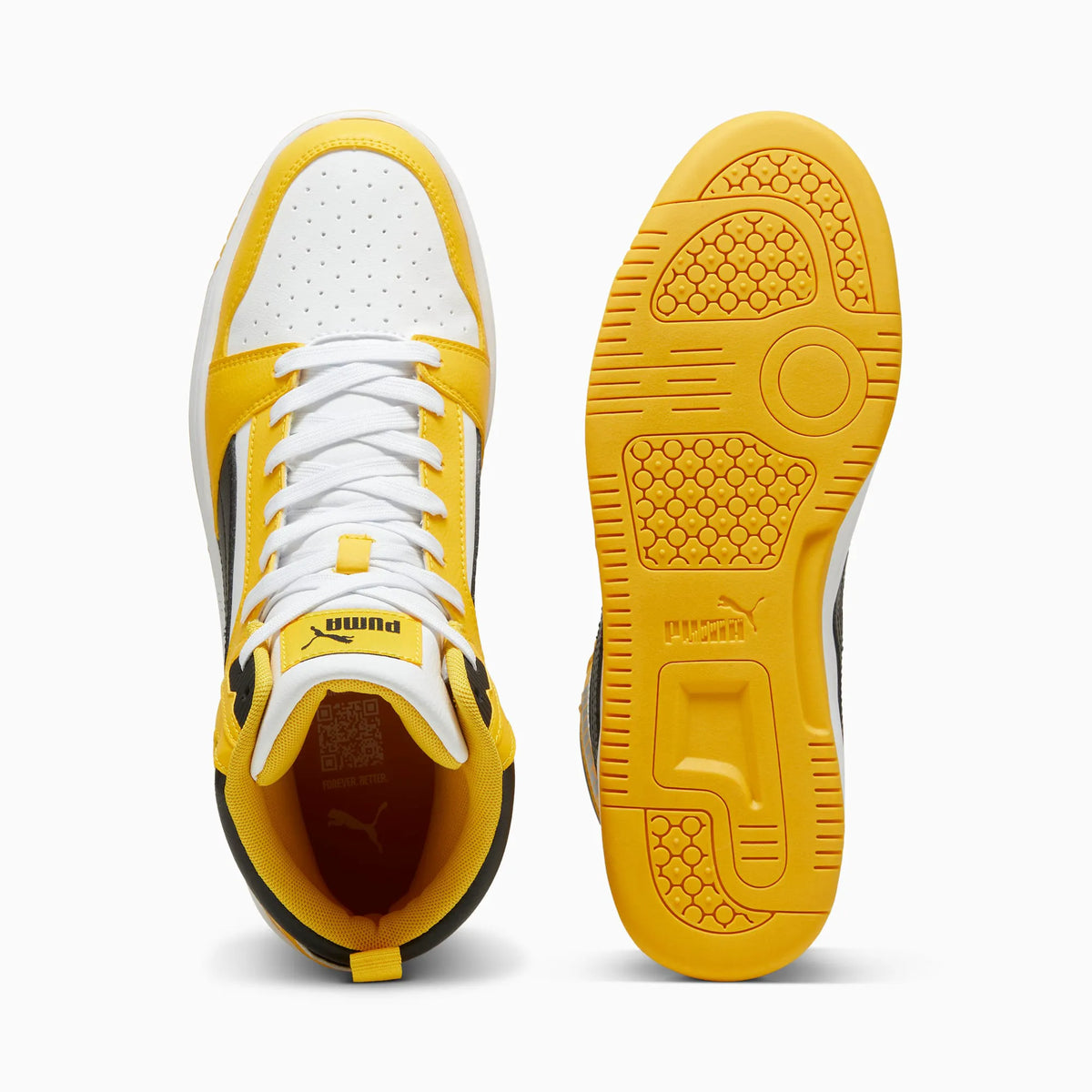 PUMA White-PUMA Black-Yellow Sizzle