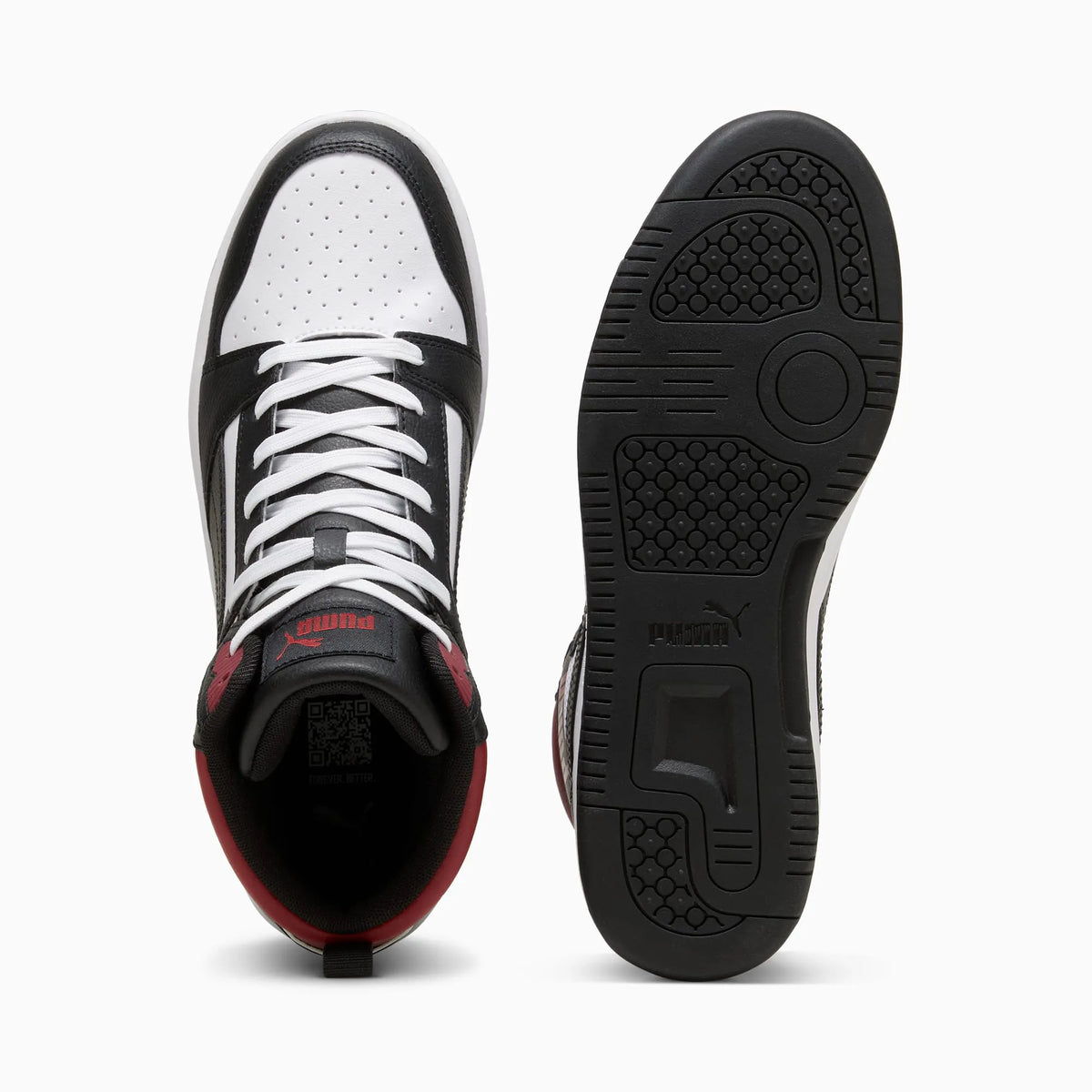 PUMA White-PUMA Black-Intense Red