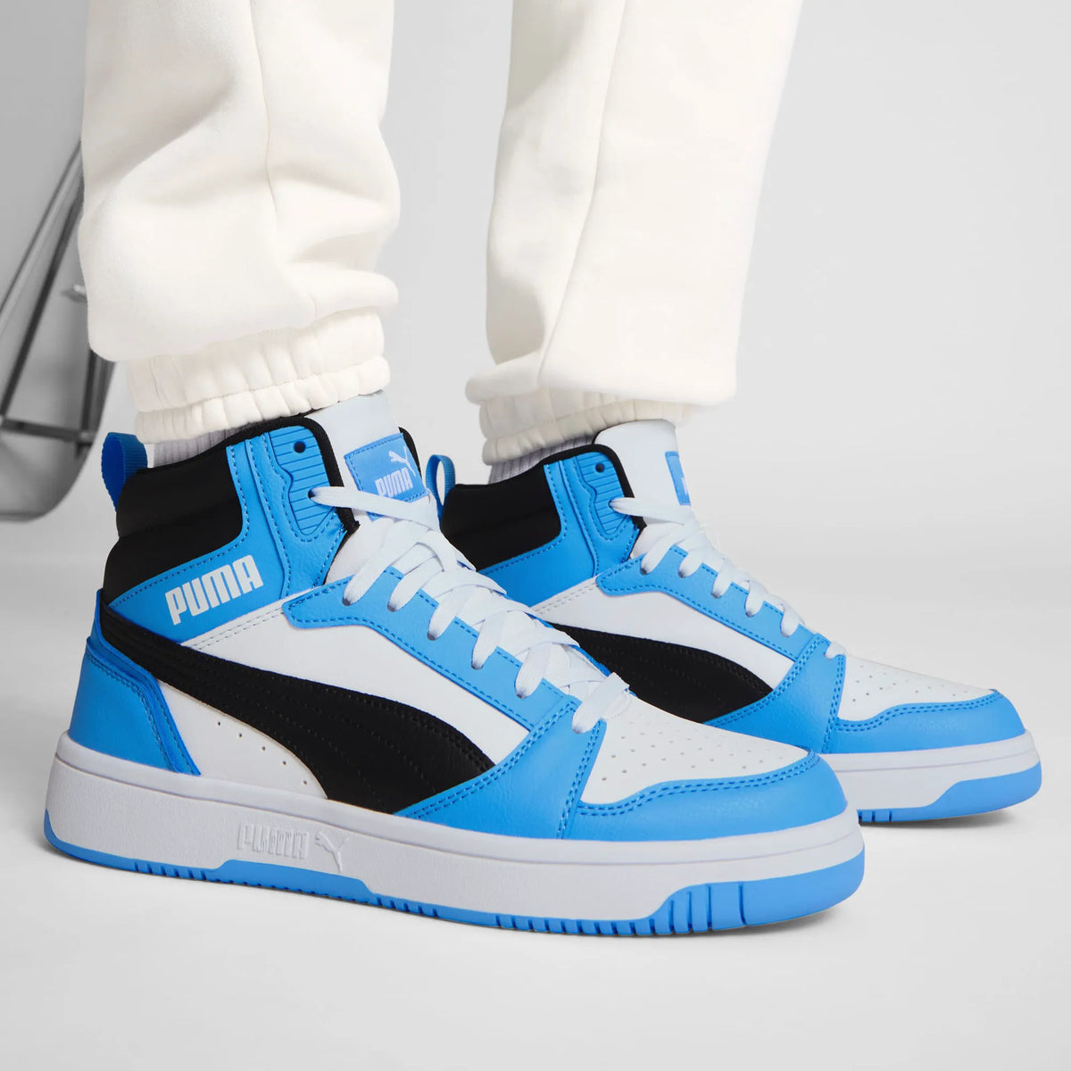 PUMA White-PUMA Black-Team Light Blue