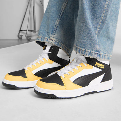 PUMA White-PUMA Black-Sunny Yellow
