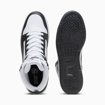 PUMA White-PUMA Black-Shadow Gray-PUMA White