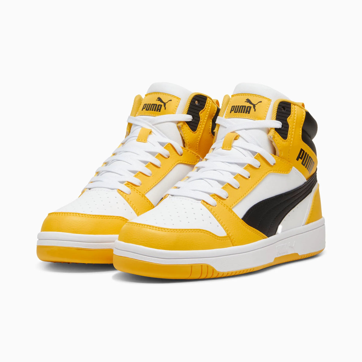 PUMA White-PUMA Black-Yellow Sizzle