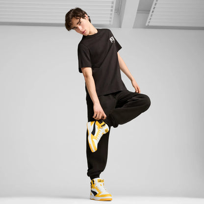 PUMA White-PUMA Black-Yellow Sizzle
