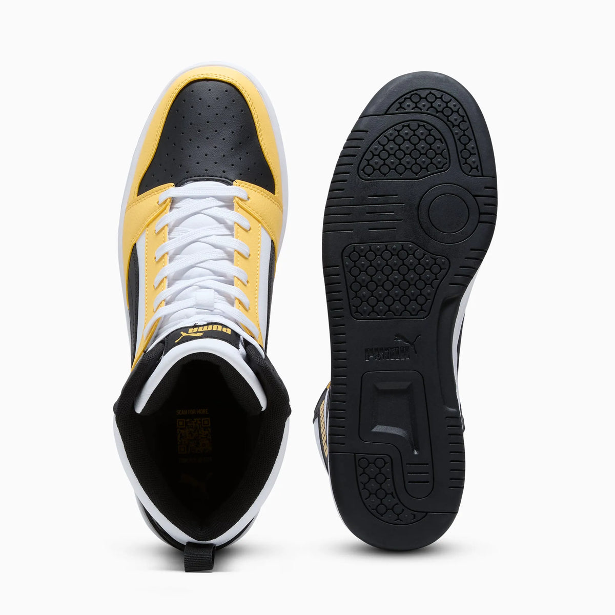 PUMA White-PUMA Black-Sunny Yellow