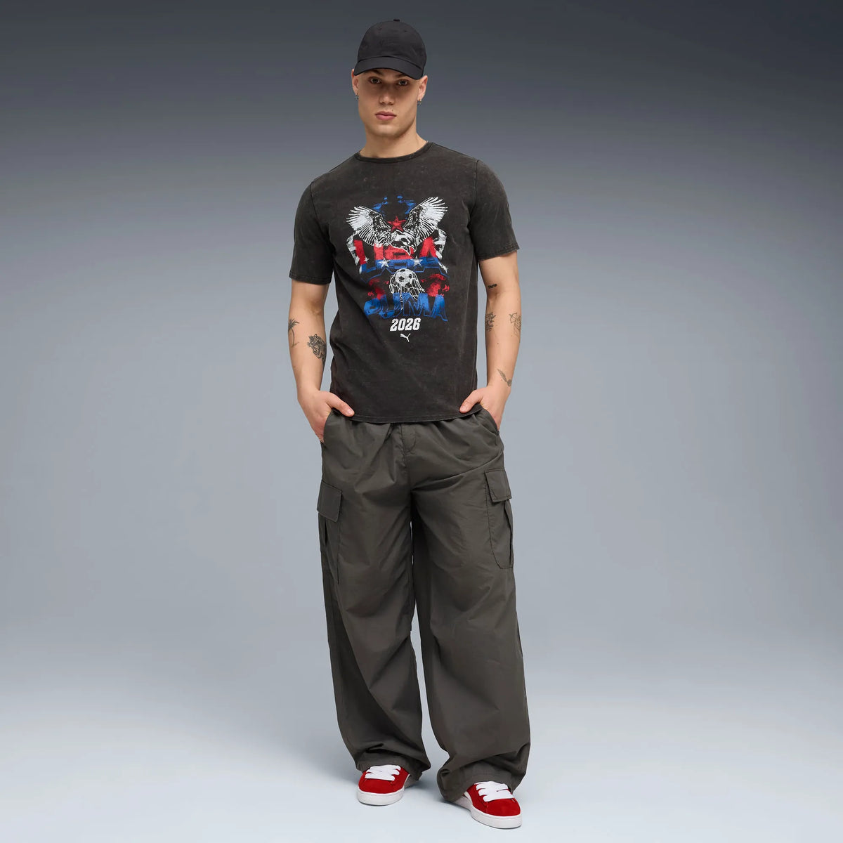 PUMA Black-PUMA Red