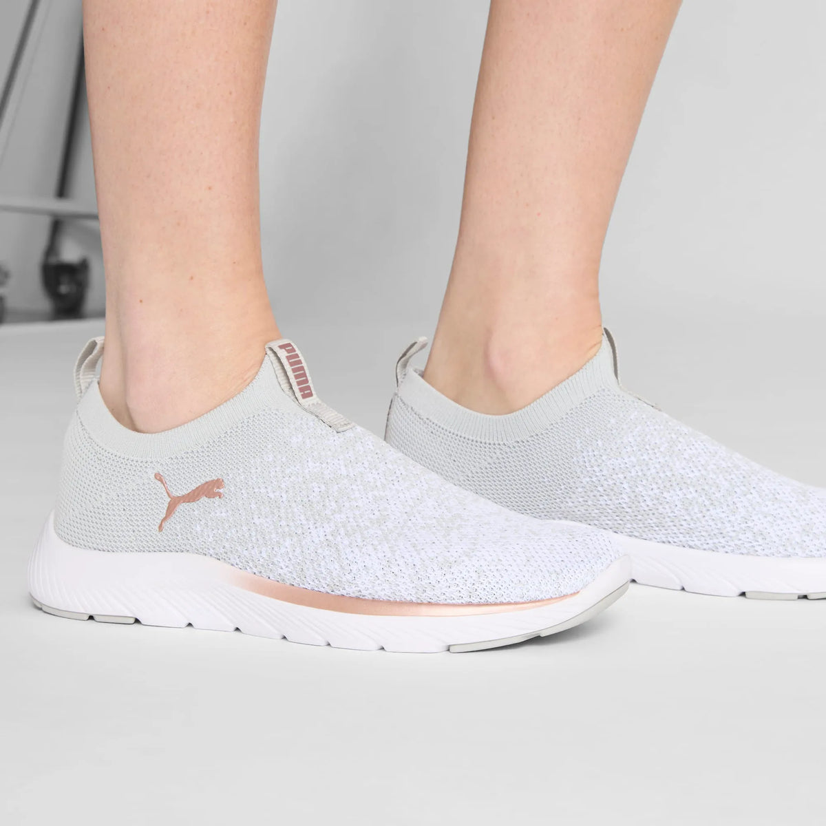 Ash Gray-PUMA White-Rose Gold