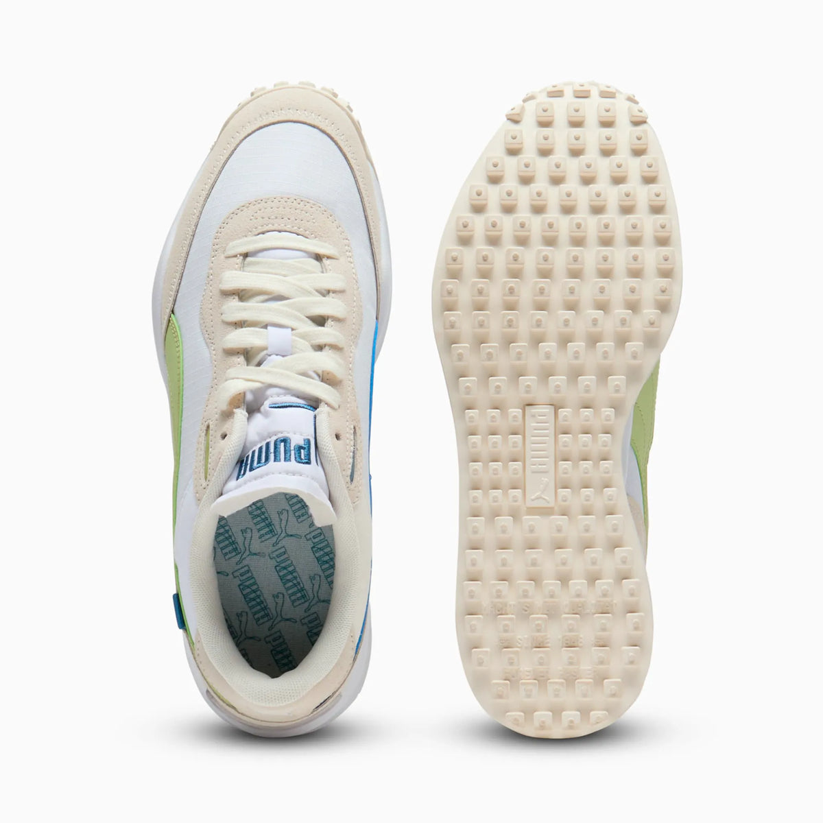 PUMA White-Blue Horizon-Pistachio Green