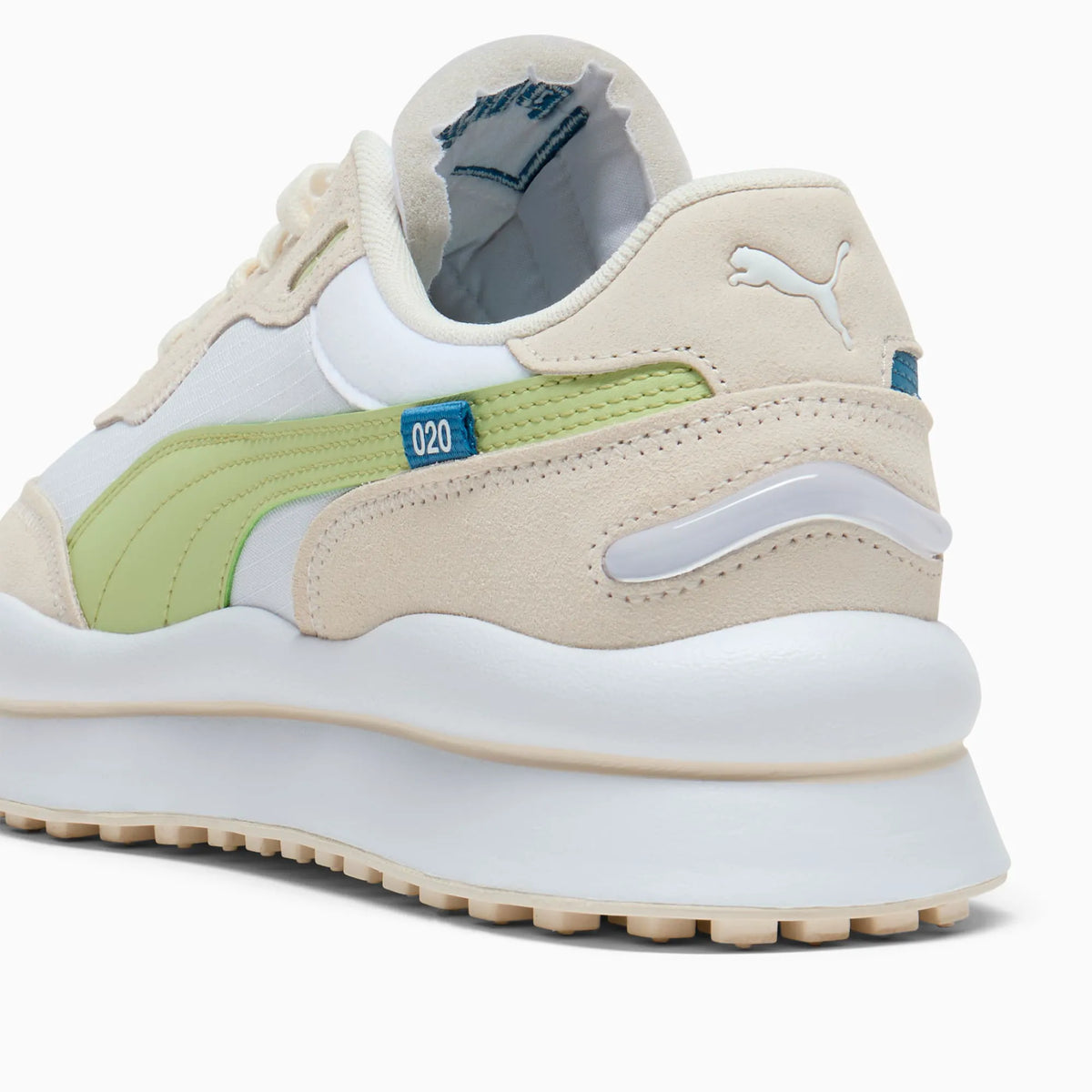 PUMA White-Blue Horizon-Pistachio Green