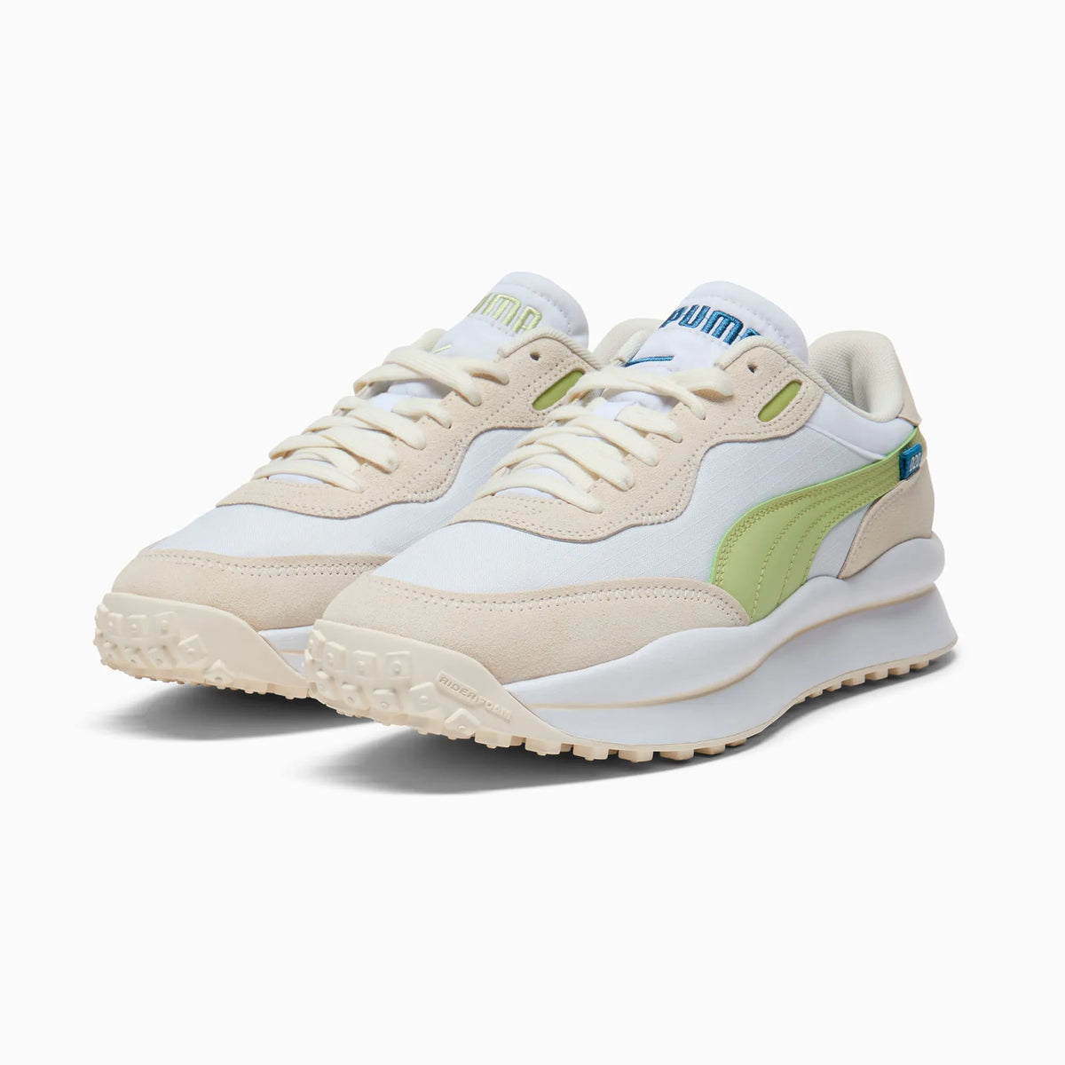 PUMA White-Blue Horizon-Pistachio Green