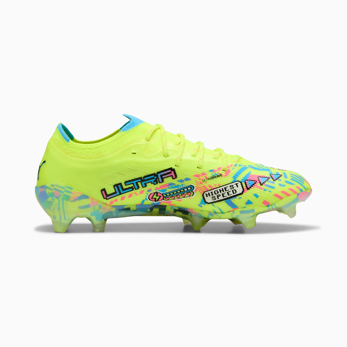 PUMA White-Blue Glimmer-Pink Glimmer-Yellow Alert