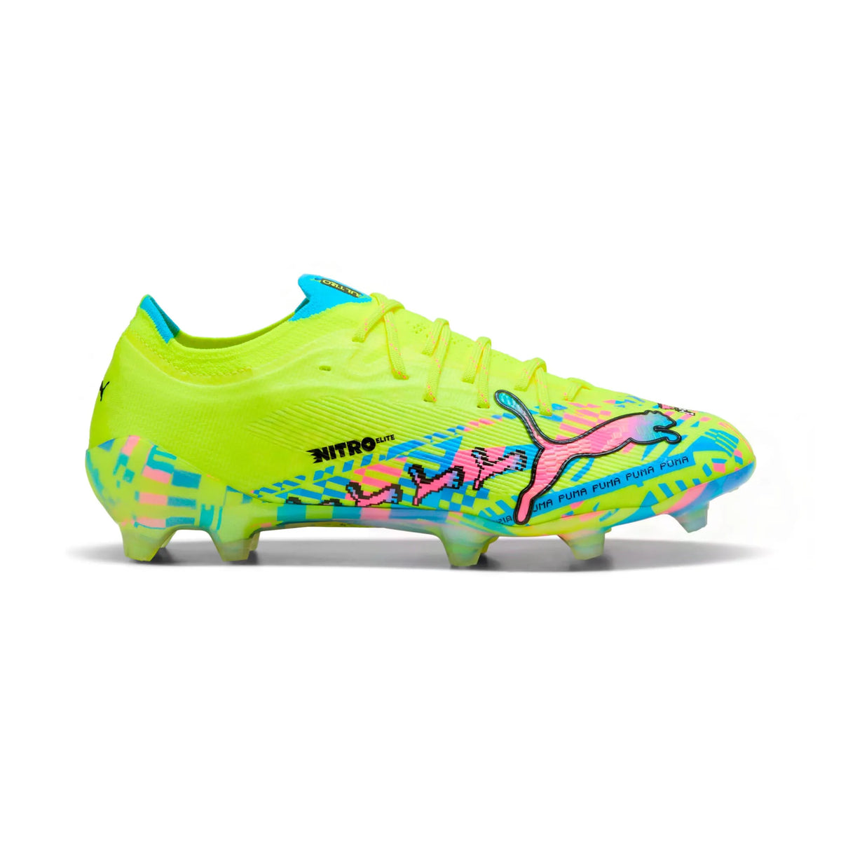 PUMA White-Blue Glimmer-Pink Glimmer-Yellow Alert