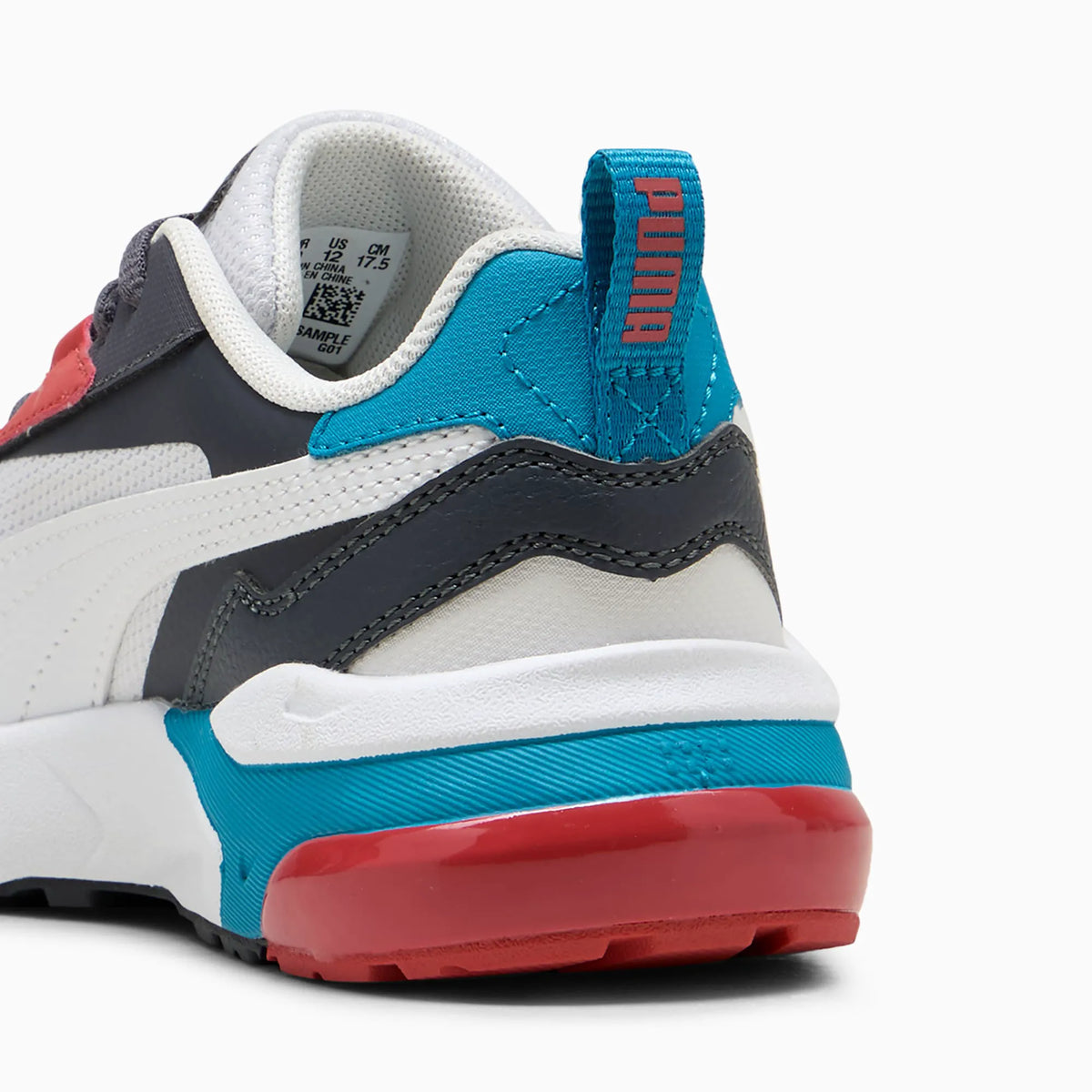 Feather Gray-PUMA White-Red Fire