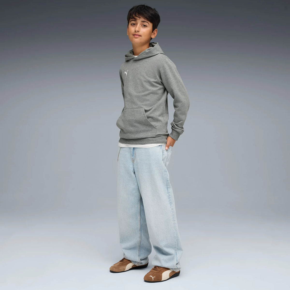 Medium Gray Heather-PUMA White
